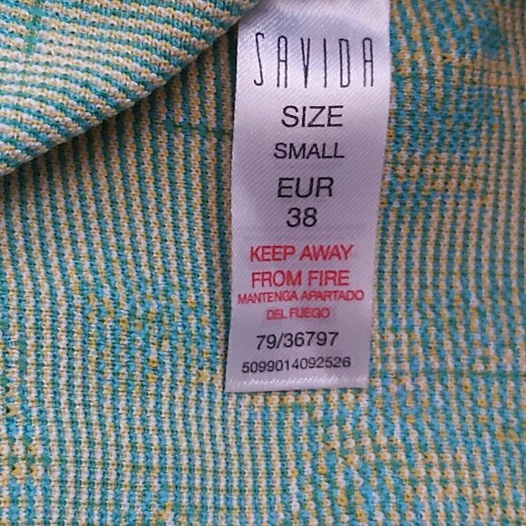 Savida Women's Light Blue Floral Ruched Shoulders Jersey Shirt - Size Small - Picture 7 of 8